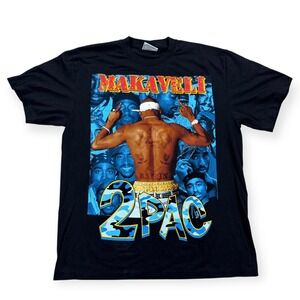 Vintage 2Pac Tupac Shakur Makaveli T-Shirt Men's XL Hip Hop Y2K The Roxx